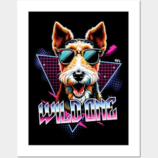 Wild One Fox Terrier Dog Posters and Art